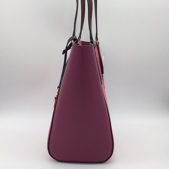 MICHAEL KORS KIMBERLY SM BONDED TOTE  ELCTRPNK MLT - Picture 3 of 8